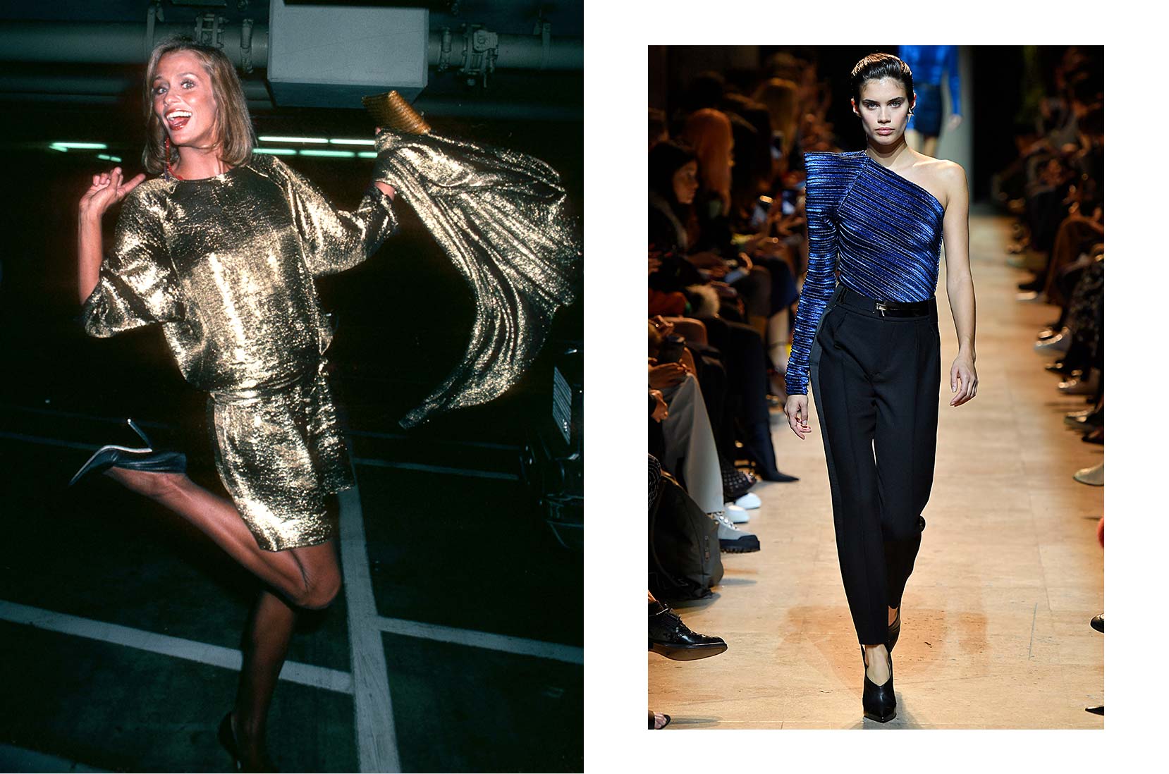 Lauren Hutton 1980, © Ron Galella/WireImage Mugler H/W17, © Victor VIRGILE/Gamma-Rapho via Getty Images