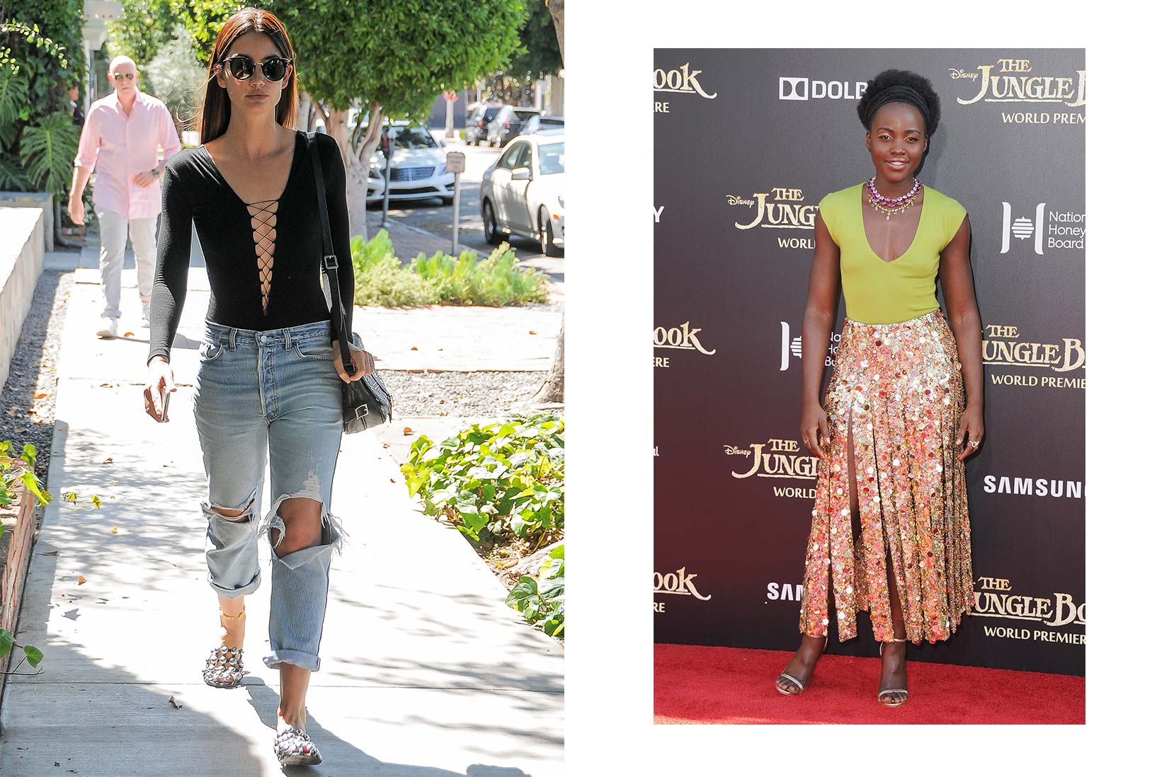 Lily Aldridge © Bauer-Griffin/GC Images via Getty Images, Lupita Nyong’o © Jon Kopaloff/FilmMagic via Getty Images