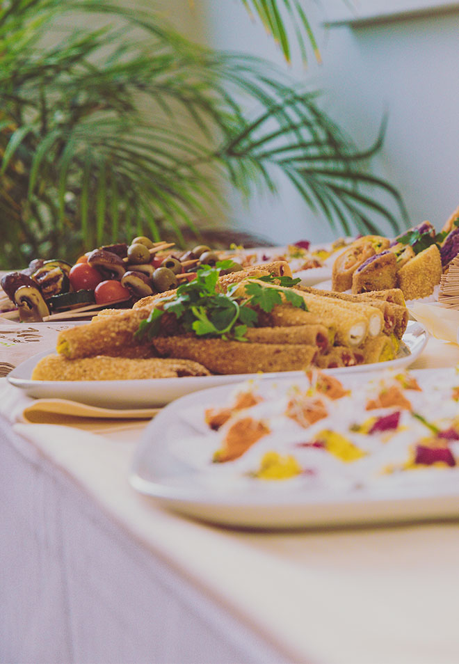 Buffet für Yoga-Event